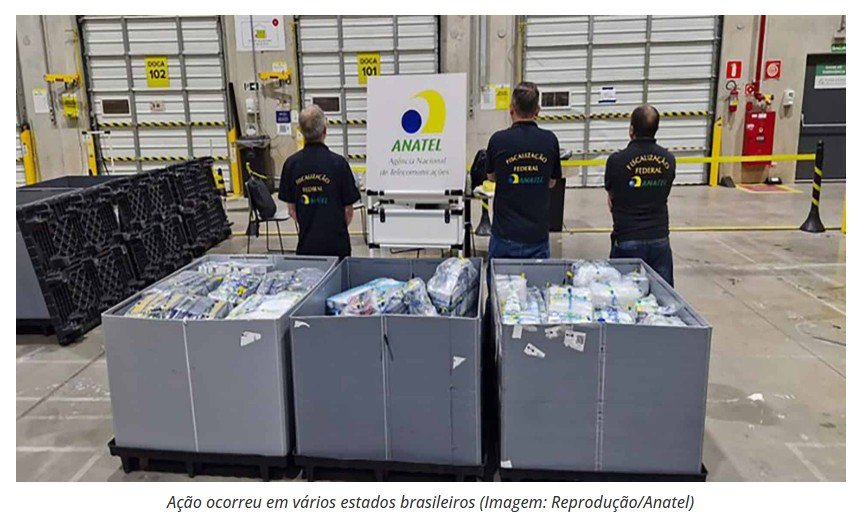 Anatel: operação em centros de Amazon, Mercado Livre e Shopee confisca 3,3 mil produtos