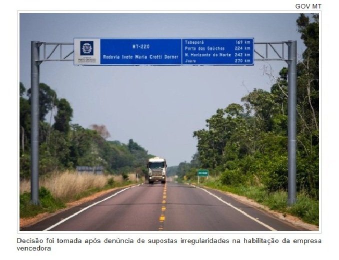 TCE suspende licitação de R$ 1,1 bilhão para concessão de rodovias em MT