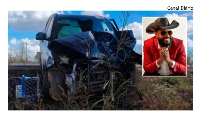 Cantor bate carro contra árvore, é internado e show cancelado