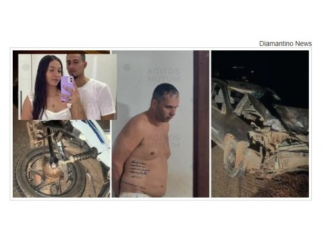 Casal morre em acidente causado por motorista bêbado em cidade de MT; suspeito foi preso em motel