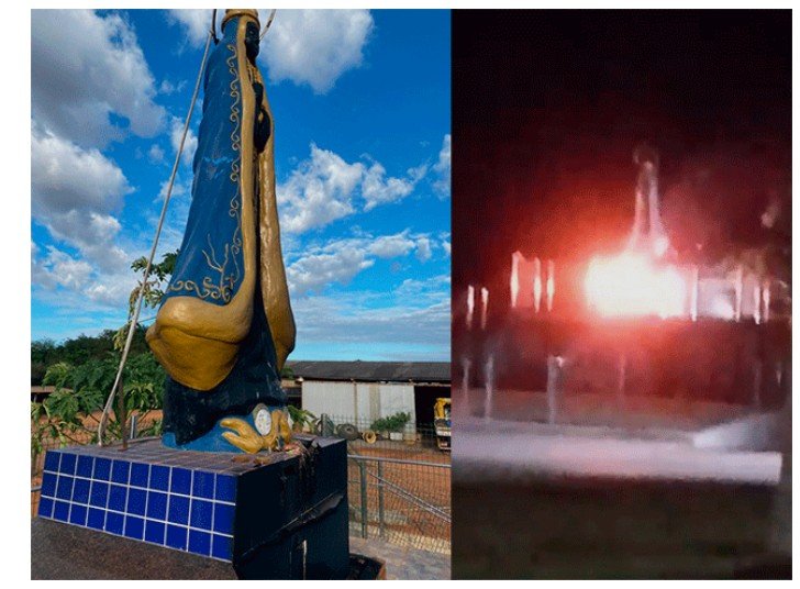 Ipiranga do Norte: Fogo danifica Santa e populares suspeitam de vandalismo