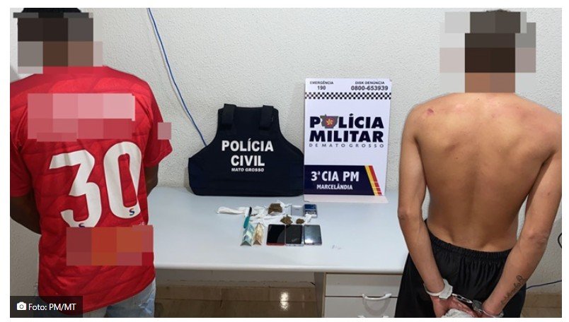 Marcelândia: Suspeito é preso e um adolescente apreendido com uma grande quantidade de drogas