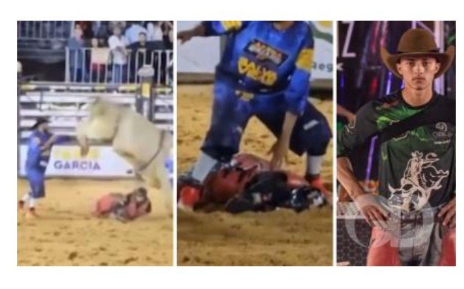 Vídeo - Jovem de 20 anos morre pisoteado por touro durante rodeio em MT