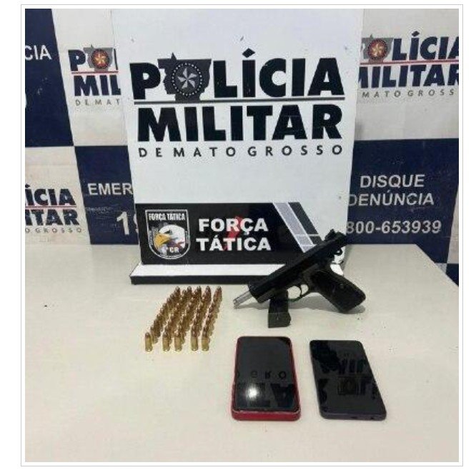 Faccionados são presos com pistola e 50 munições em cidade de MT prontos para matar rivais