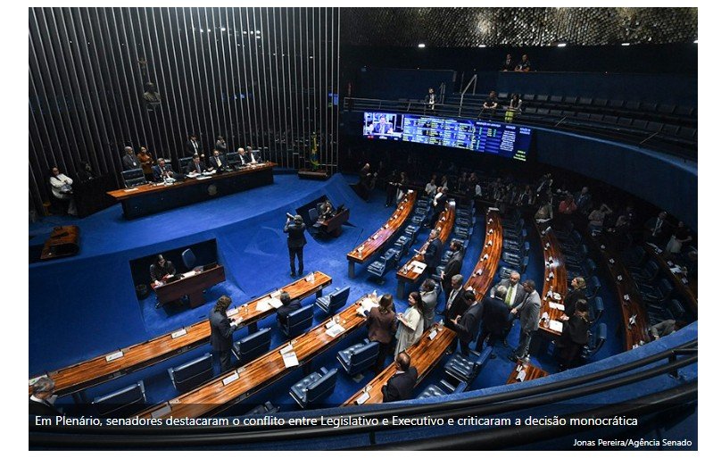 Decisão monocrática de Alexandre de Moraes sobre IOF repercute no Senado