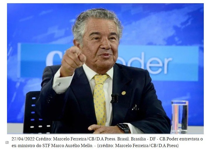 Marco Aurélio Mello: 'STF só deve atuar na guarda da Constituição'