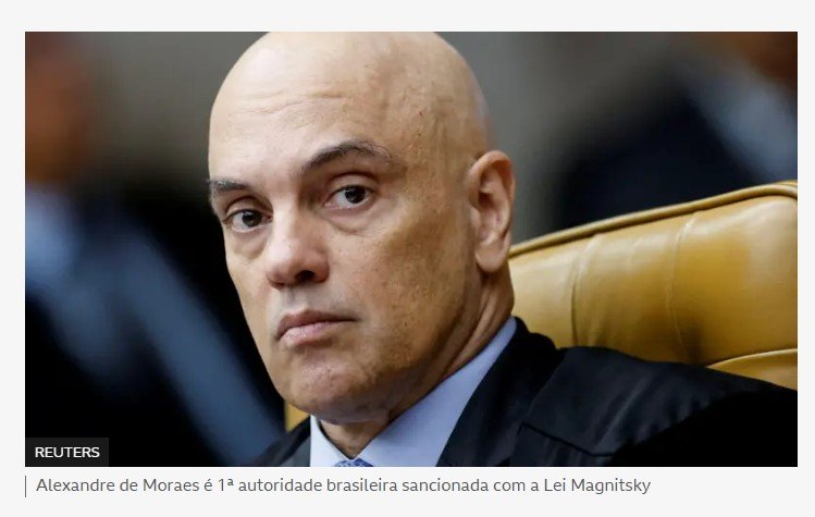 EUA sancionam Alexandre de Moraes com a Lei Magnitsky