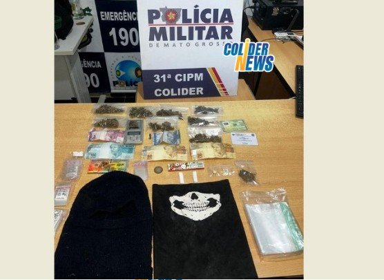 PM de Colíder fecha boca de fumo próximo da rodoviária, dois detidos. (Vídeo)