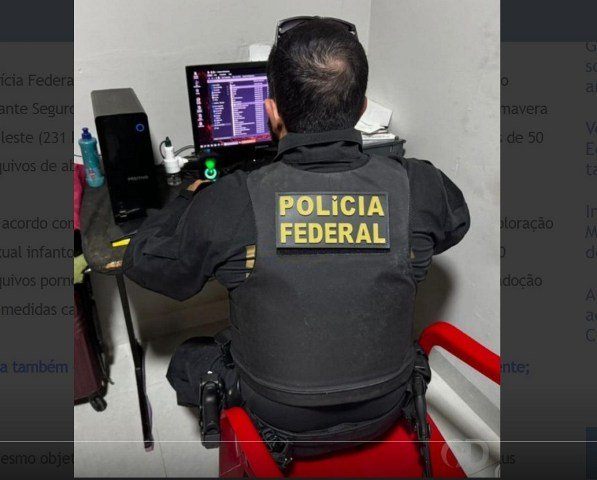PF faz operação e mira em suspeito de armazenar mais de 50 arquivos de abusos contra menores
