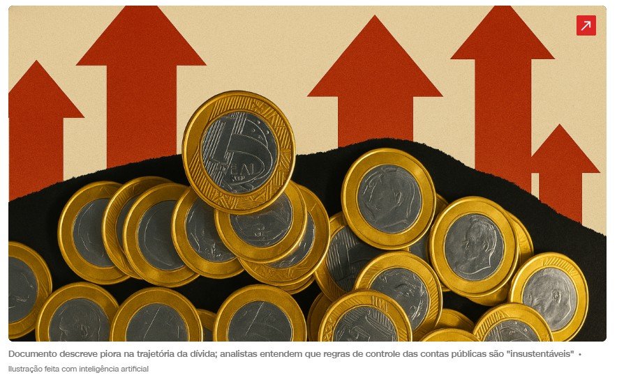 Relatório do Tesouro indica dívida pública do Brasil fora de controle