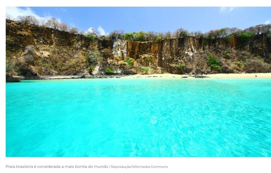 Praia mais bonita do mundo fica no Brasil e você provavelmente nunca ouviu falar