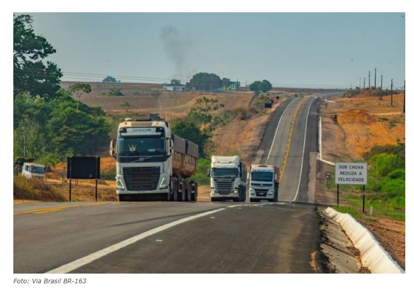 TCU libera duplicação de mais 245 km na BR-163 entre Sinop e Guarantã do Norte