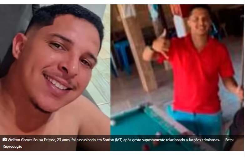 Jovem é assassinado por falsos policiais após postar foto com suposto ‘sinal’ associado a facção criminosa em MT