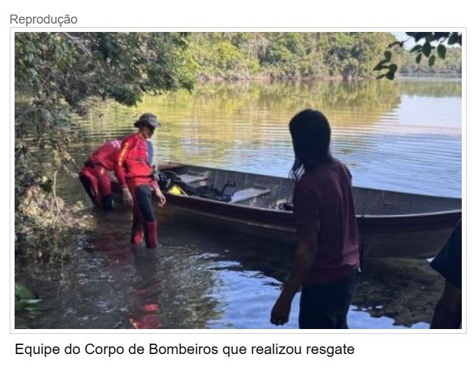 Corpo de Bombeiros localiza corpo de jovem no rio Juruena