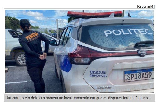 Bandido é morto a tiros em região de chácaras em Cuiabá