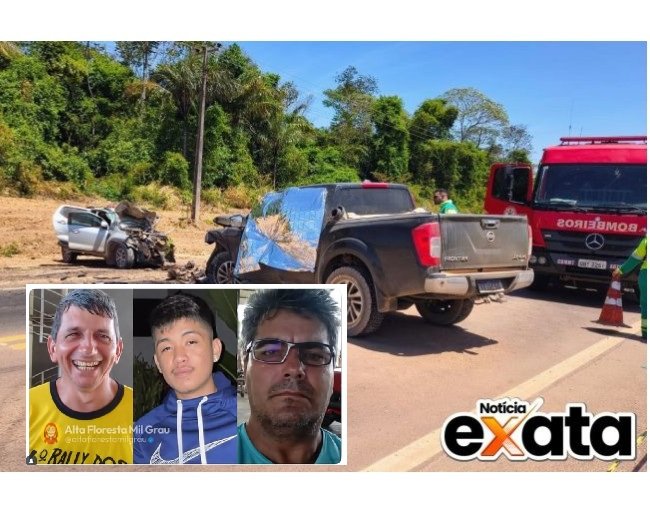 AF: Três pessoas morrem em grave acidente envolvendo caminhonete e pick-up na MT-208