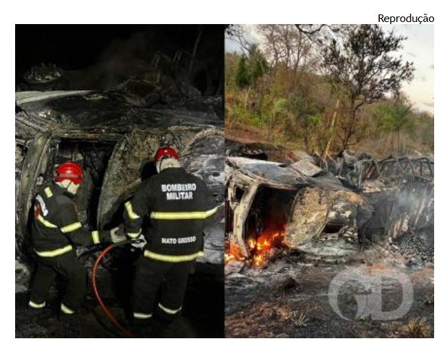 Caminhão tomba e pega fogo no interior de MT; motorista morreu carbonizado
