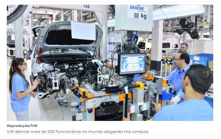 Volkswagen demite mais de 500 funcionários por má conduta