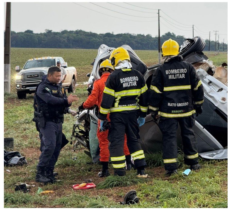 Acidente grave na estrada entre Lucas do Rio Verde e Sorriso, deixa uma pessoa morta