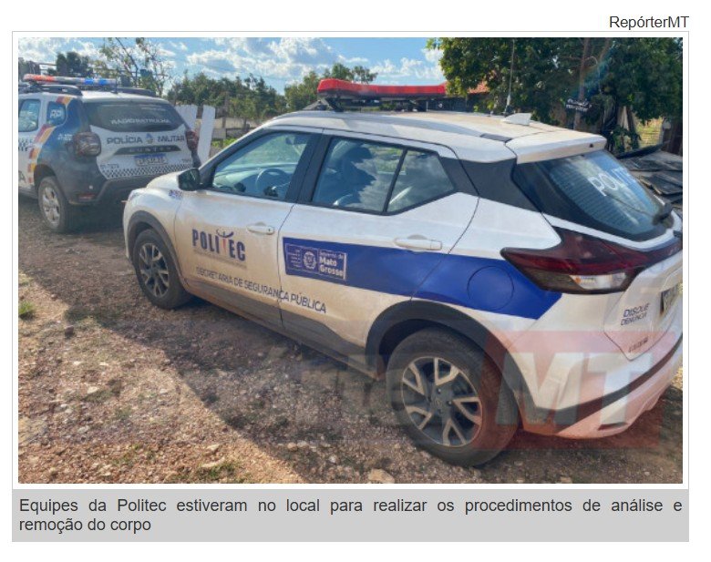 Corpo é encontrado com mãos amarradas e marcas de asfixia