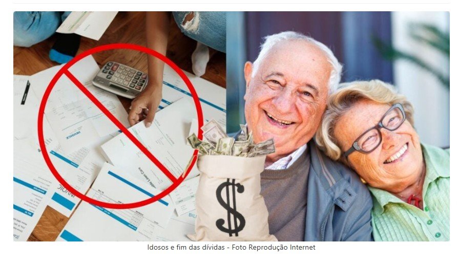Lei em vigor desde do dia (12): Idosos 60+ estão livres de 6 dívidas, incluindo água, luz e boletos