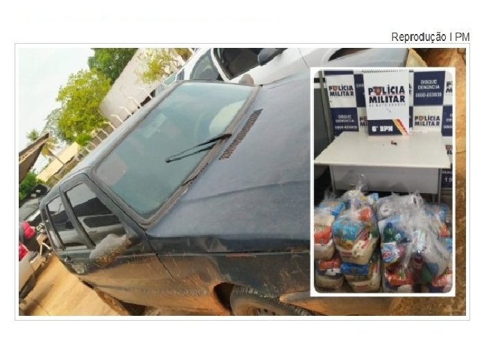 Membro de facção é preso em cidade de MT transportando cestas básicas em carro adulterado para 'famílias carentes'