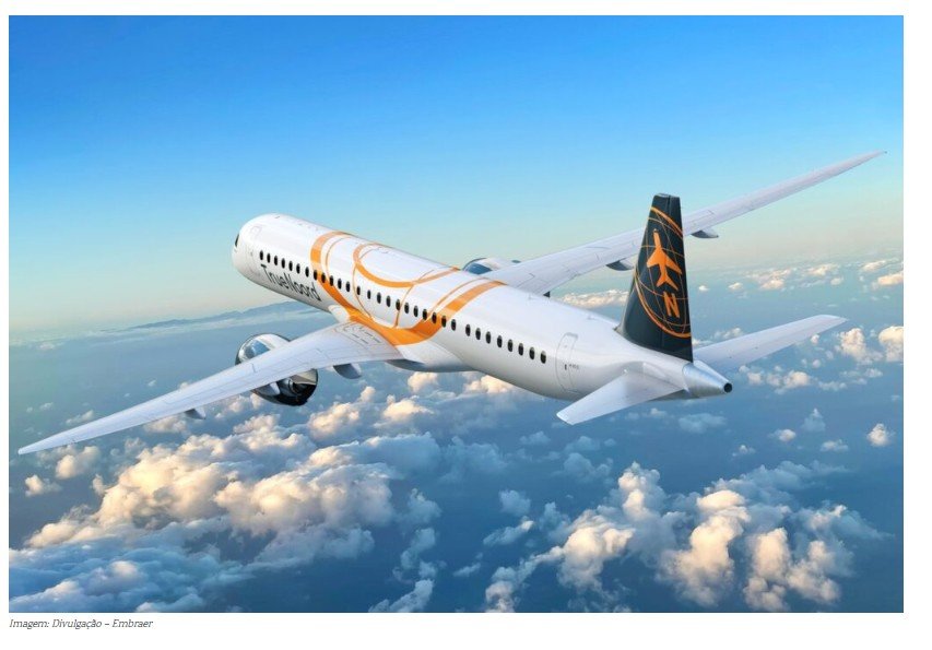 Embraer anuncia venda de dezenas de aviões E195-E2 e E175-E1, avaliada em US$ 1,8 bilhão