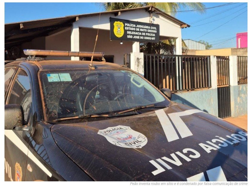 Peão inventa roubo em sítio e é condenado por falsa comunicação de crime