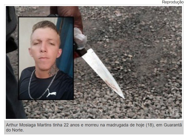 Rapaz é esfaqueado e morto durante briga em bar em Guarantã do Norte.