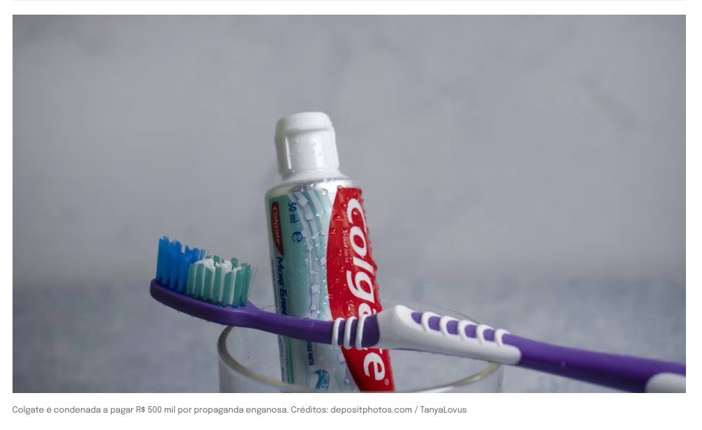 Colgate é condenada a pagar R$ 500 mil por propaganda enganosa