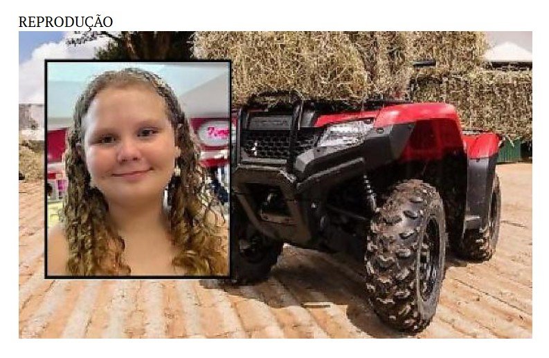 Menina de 10 anos morre em acidente com quadriciclo em fazenda