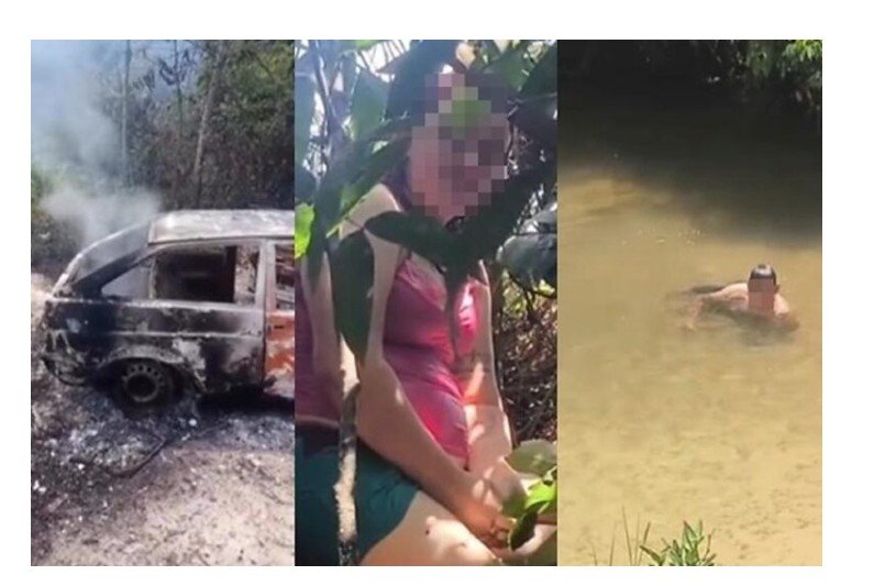 Mulher ateia fogo no carro do marido após flagrá-lo com suposta amante em rio de Vera