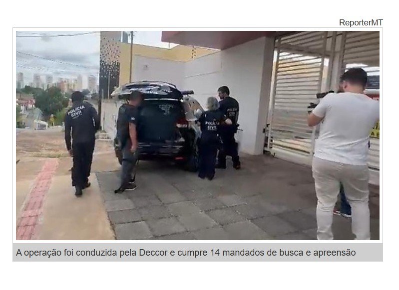 Operação sobre superfaturamento em cirurgias cumpre mandados contra médicos em Cuiabá