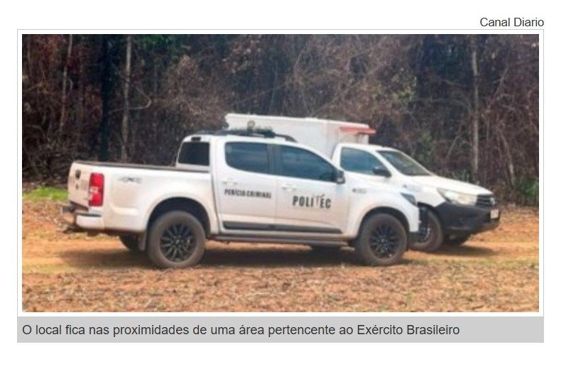 Ossada humana é encontrada em mata próxima a área do Exército na capital.