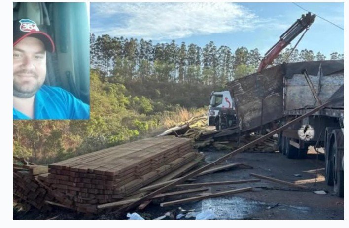 Motorista de carreta morre preso às ferragens após colisão na Serra da Petrovina