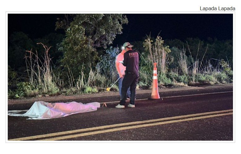 Carreta de transporte de toras se envolve em acidente fatal com motocicleta na BR-070