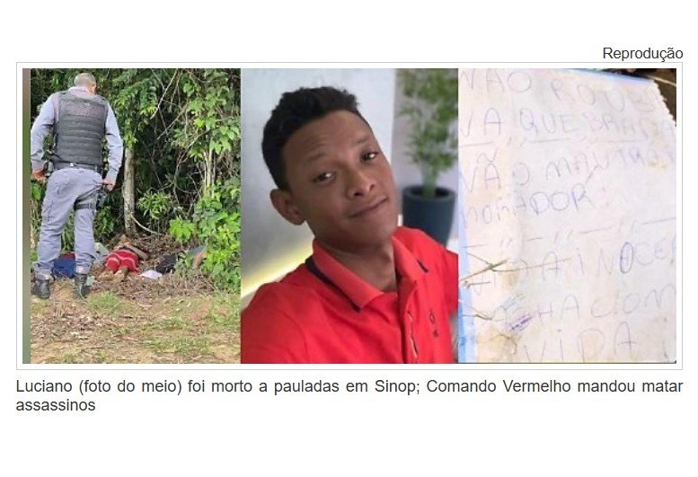 Menor é apreendido e confessa assassinato de membros do CV em Sinop