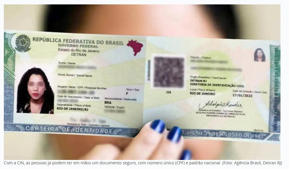 Não pode jogar fora: quem faz a nova carteira de identidade nacional precisa manter documentos