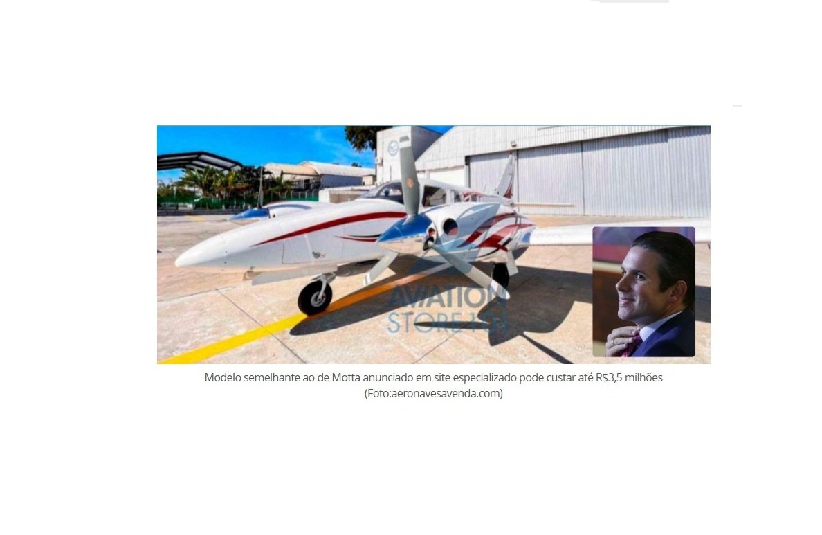 Avião que Motta declarou por R$100 mil vale até R$3,5 milhões no mercado