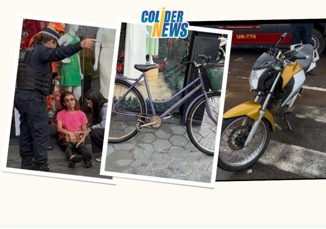 Jovem sem CNH atropela ciclista mulher no centro de Colíder. (Vídeo)
