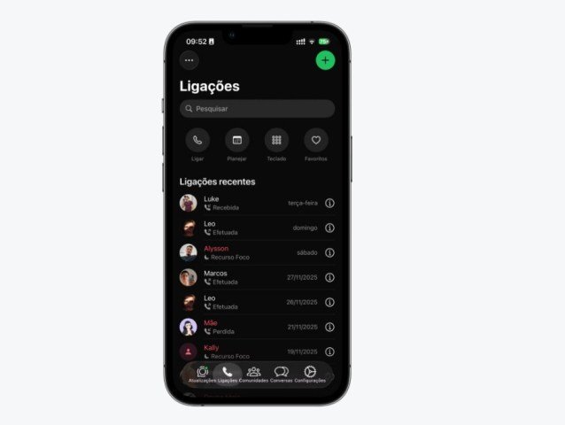 WhatsApp expande nova aba de ligações no seu app para iOS