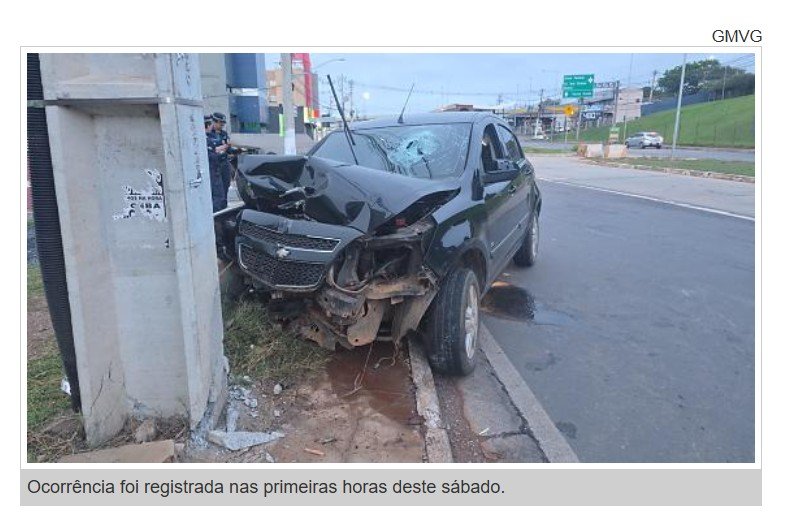 Homem bate carro em poste e morre em VG; polícia encontra latas de cerveja no veículo