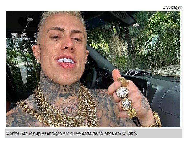 MC Daniel cancela show em Cuiabá após ameaça de facção