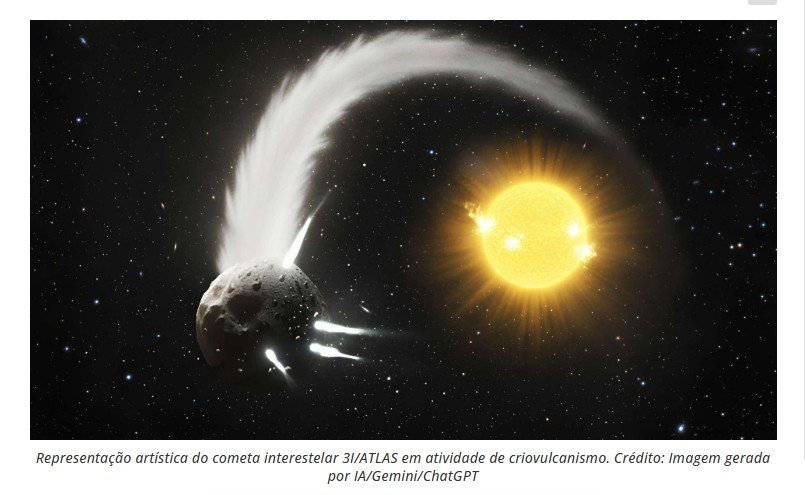 3I/ATLAS pode não ser um cometa? Novo estudo acende debate sobre natureza do objeto