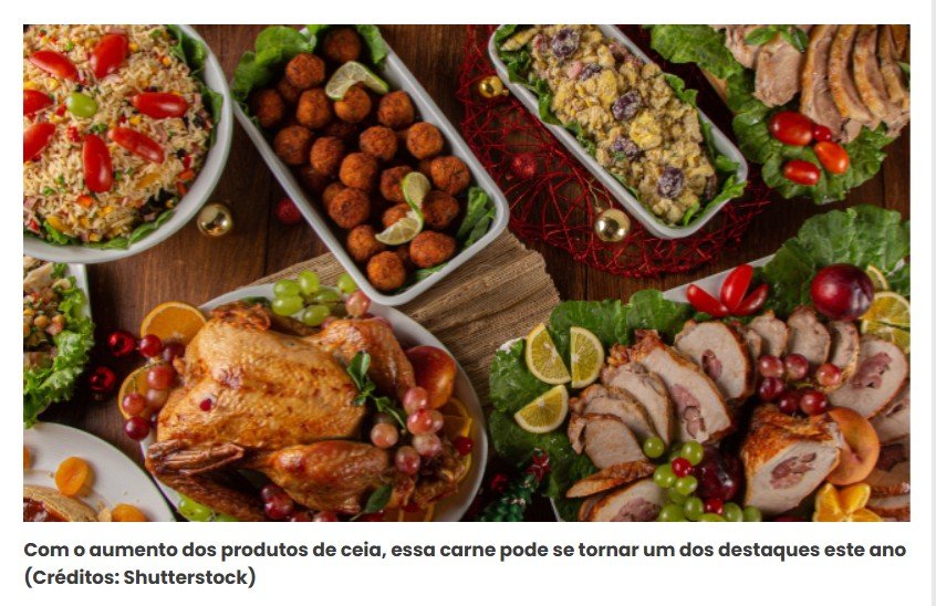 Adeus peru? Ceia mais cara muda tradição e essa carne ganha espaço nas festas de fim de ano