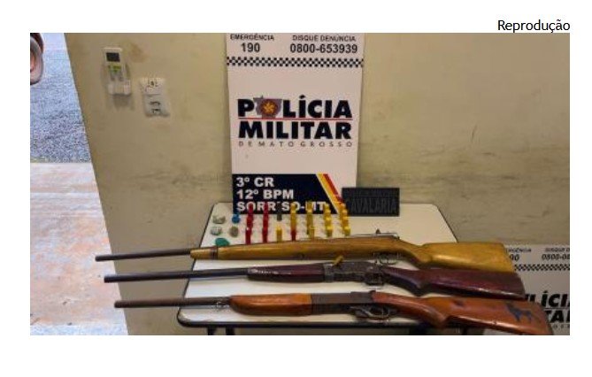 Homens com passagens por estupro e homicídio são presos com 3 armas em MT