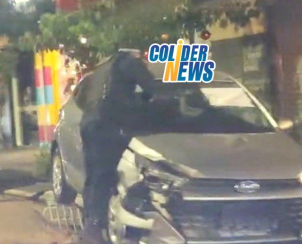 Carro que vai ser sorteado pela ACIC sofre acidente e sua frente e toda destruída. (Vídeo)