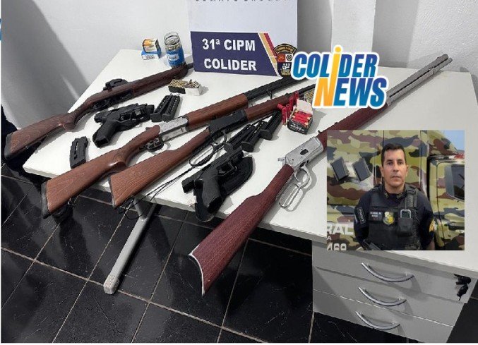 Caçadores e pescadores são presos em Colíder com varias armas, inclusive arma restrita. (Vídeo)
