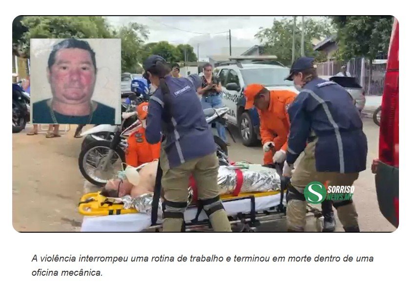 Empresário morre após ser baleado durante assalto em oficina em cidade de MT.