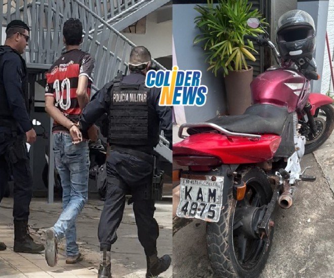Em Colíder adolescente de 16 anos e apreendido com moto furtada no pátio da GCM. (Vídeo)